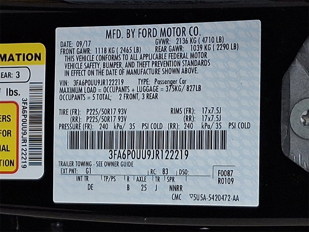 Certified 2018 Ford Fusion S image 28