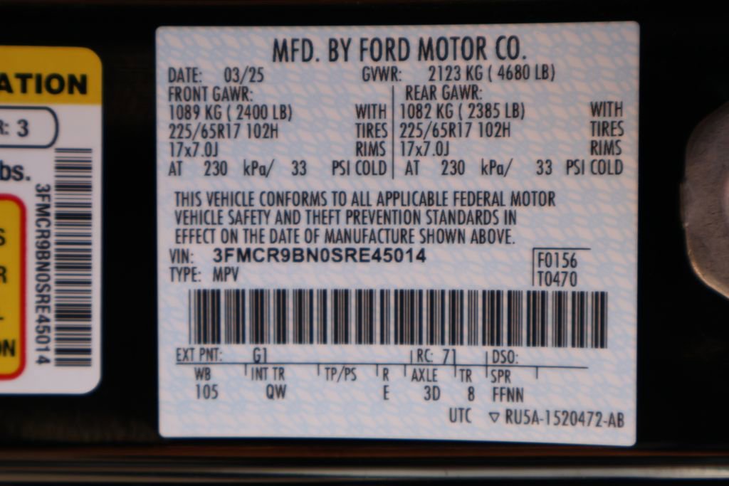 Certified 2025 Ford Bronco Sport Big Bend AWD/4WD image 37