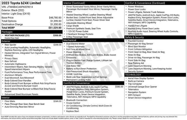 Used 2023 Toyota bZ4X AWD w/ Weather Package image 16