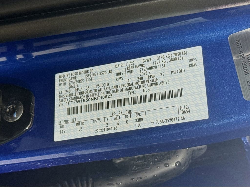 Certified 2022 Ford F150 XLT w/ Equipment Group 302A High image 31