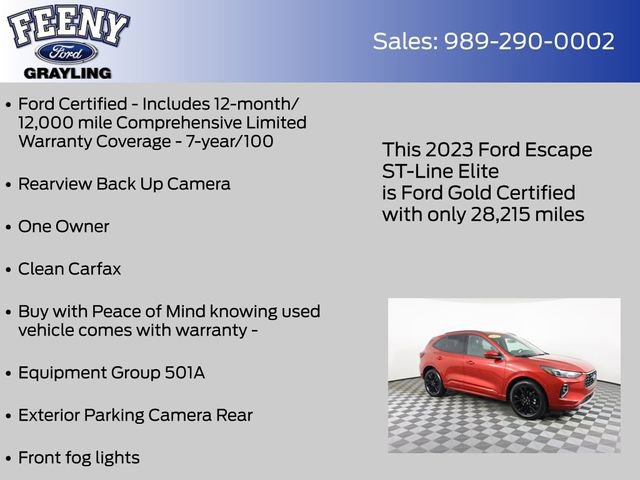 Certified 2023 Ford Escape ST-Line Elite image 10
