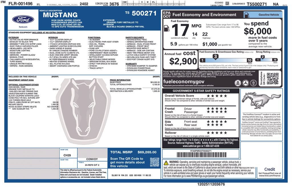 Certified 2026 Ford Mustang Dark Horse RWD image 38