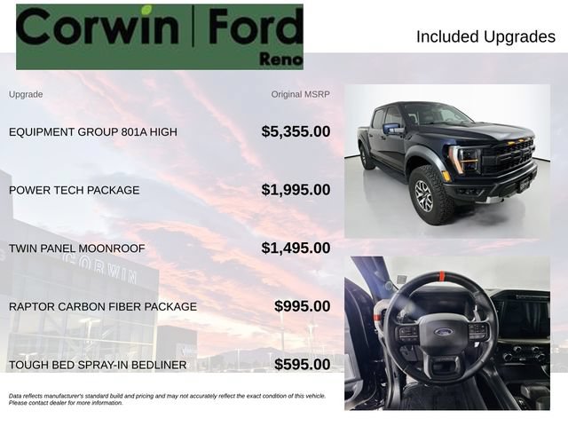 Certified 2021 Ford F150 Raptor w/ Equipment Group 801A High AWD/4WD image 3