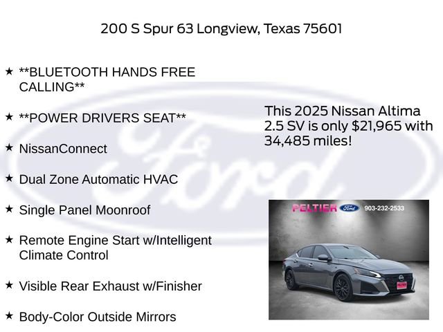 Used 2025 Nissan Altima 2.5 SV w/ SV Special Edition Package FWD image 15
