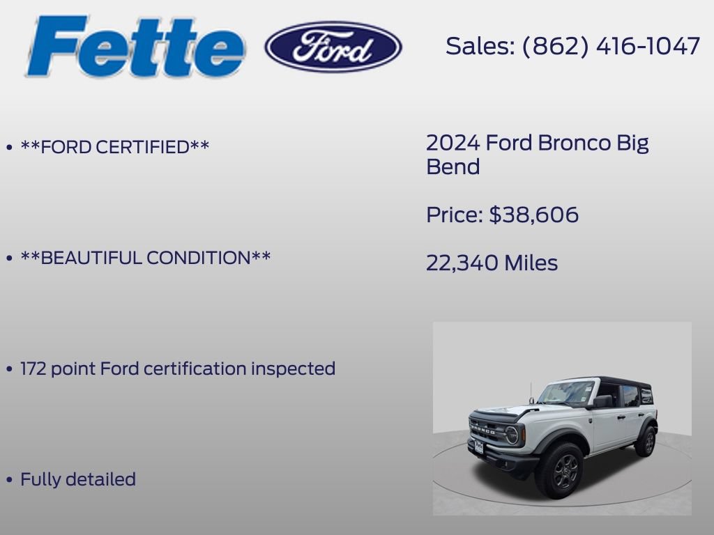 Certified 2024 Ford Bronco Big Bend AWD/4WD image 6