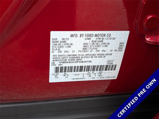 Certified 2023 Ford Explorer ST w/ Equipment Group 401A image 38