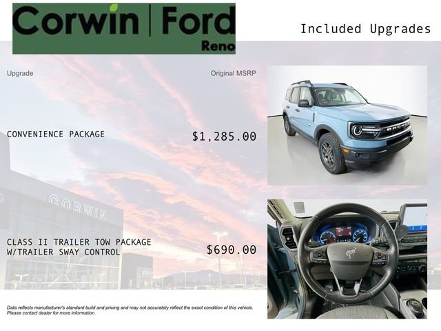 Certified 2022 Ford Bronco Sport Big Bend w/ Convenience Package AWD/4WD image 3