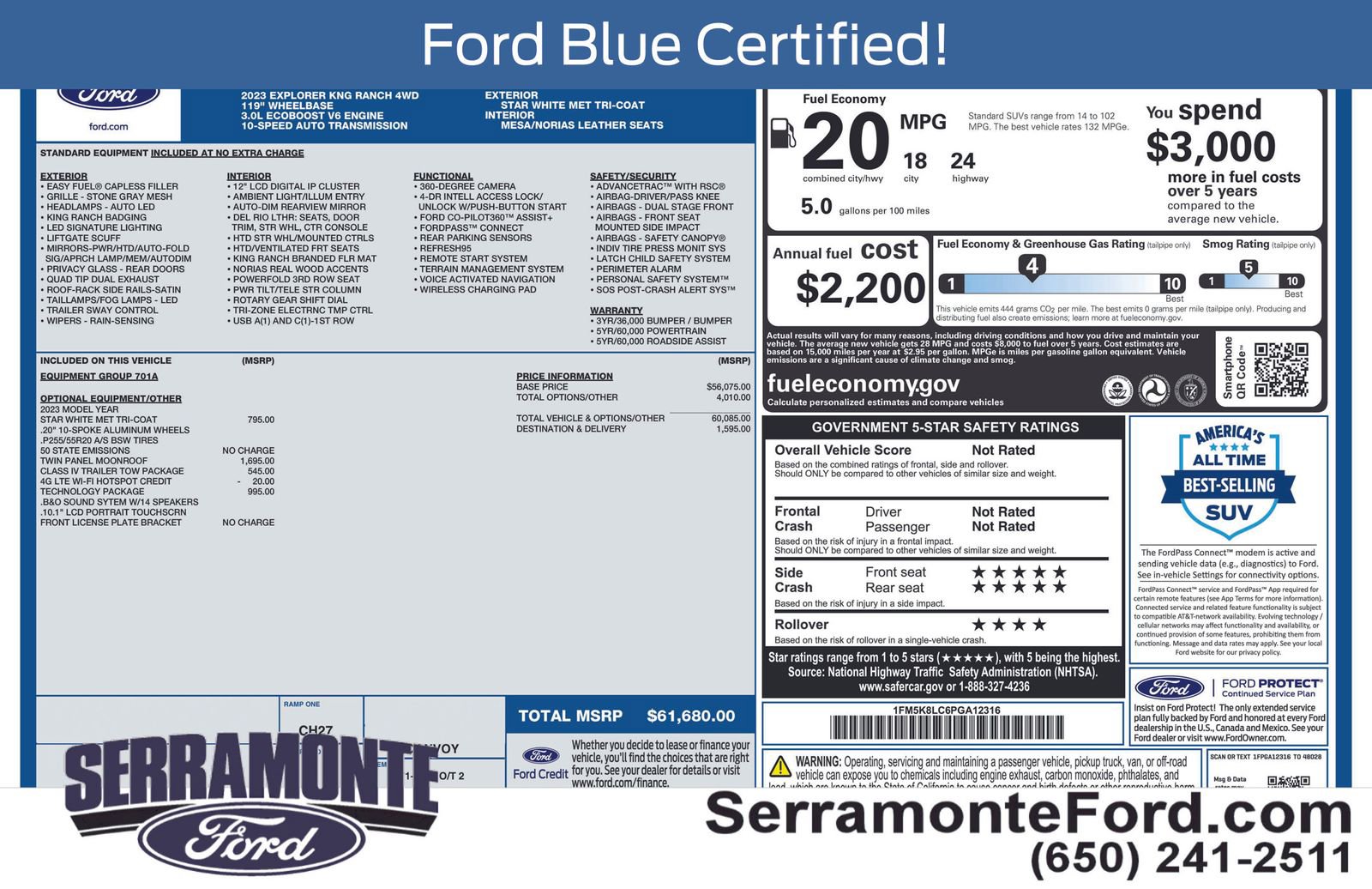 Certified 2023 Ford Explorer King Ranch AWD/4WD image 21