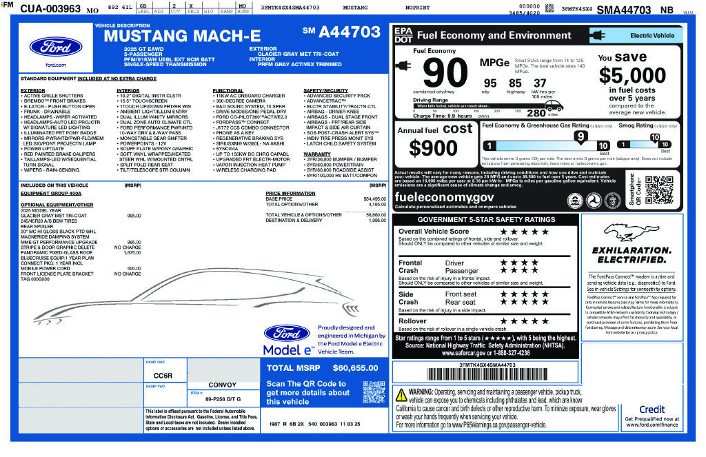 Certified 2025 Ford Mustang Mach-E GT AWD/4WD image 6