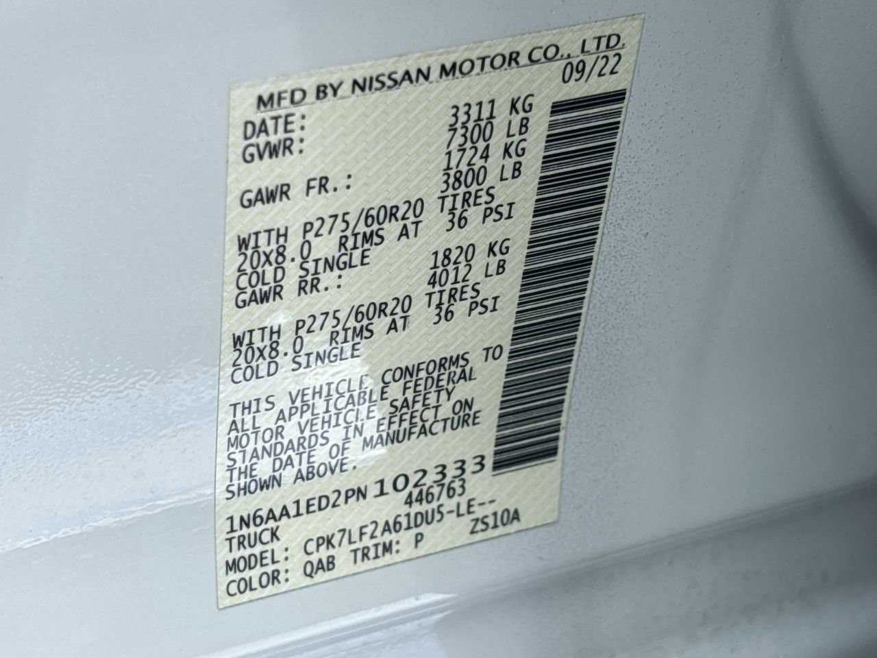 Used 2023 Nissan Titan Platinum Reserve w/ Off Road Protection Package AWD/4WD image 34
