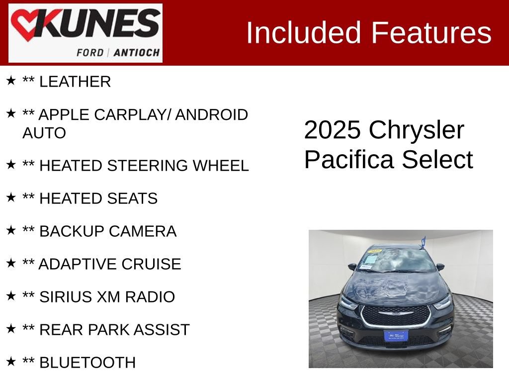 Used 2025 Chrysler Pacifica Select FWD image 3