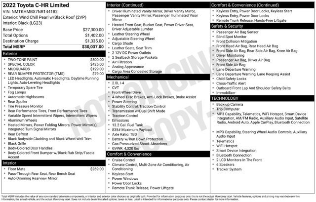 Used 2022 Toyota C-HR Limited FWD image 2