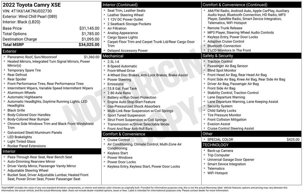 Used 2022 Toyota Camry XSE image 3