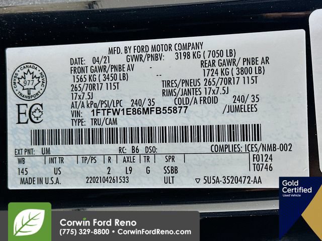 Certified 2021 Ford F150 XLT w/ Equipment Group 301A Mid AWD/4WD image 34