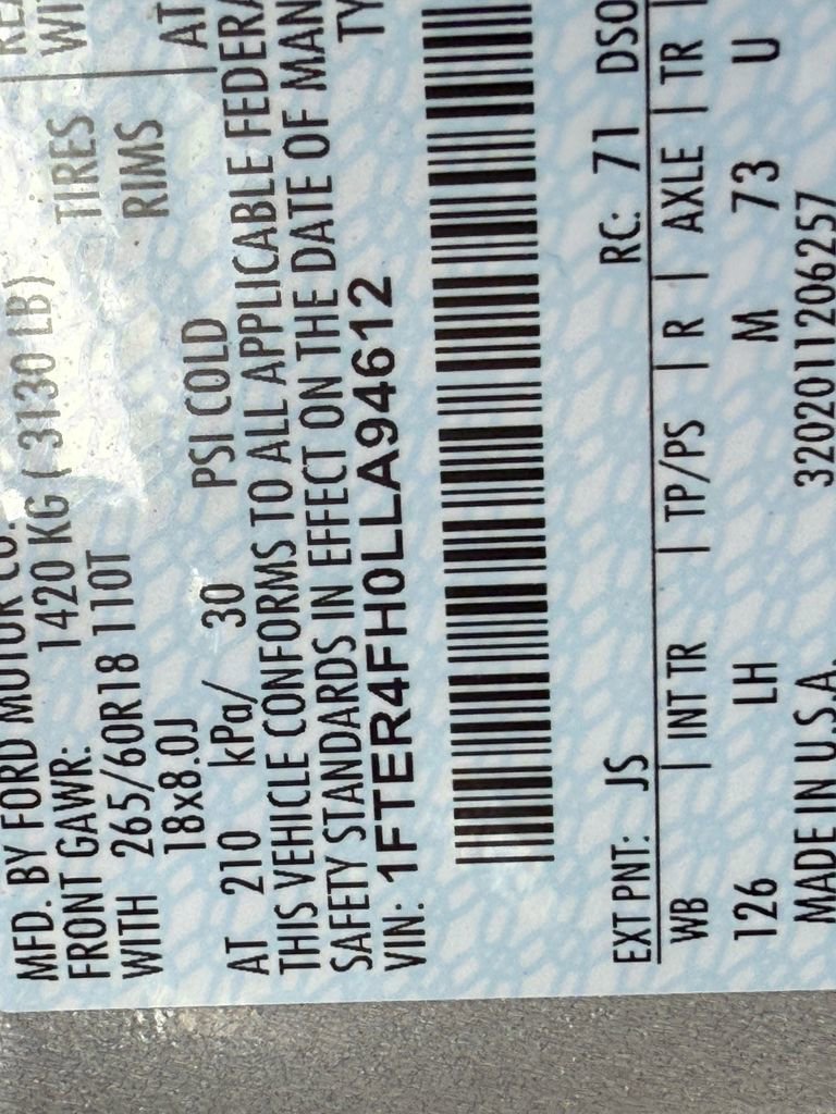 Certified 2020 Ford Ranger XLT w/ Equipment Group 302A Luxury image 33