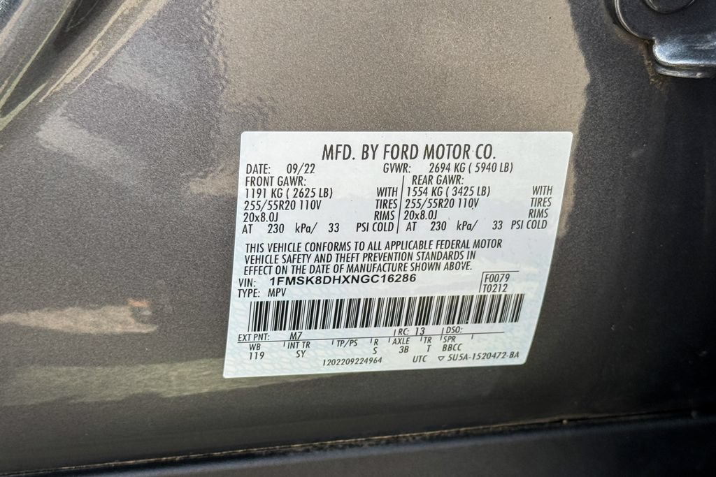 Certified 2022 Ford Explorer XLT w/ Equipment Group 202A AWD/4WD image 24