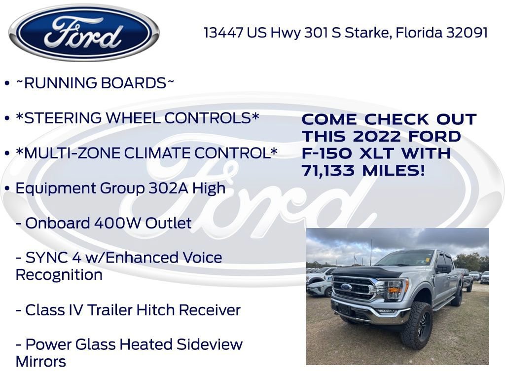 Certified 2022 Ford F150 XLT w/ Equipment Group 302A High image 17