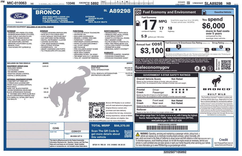 Certified 2025 Ford Bronco Badlands image 10