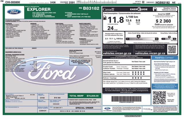 Certified 2022 Ford Explorer Platinum w/ Technology Package AWD/4WD image 9