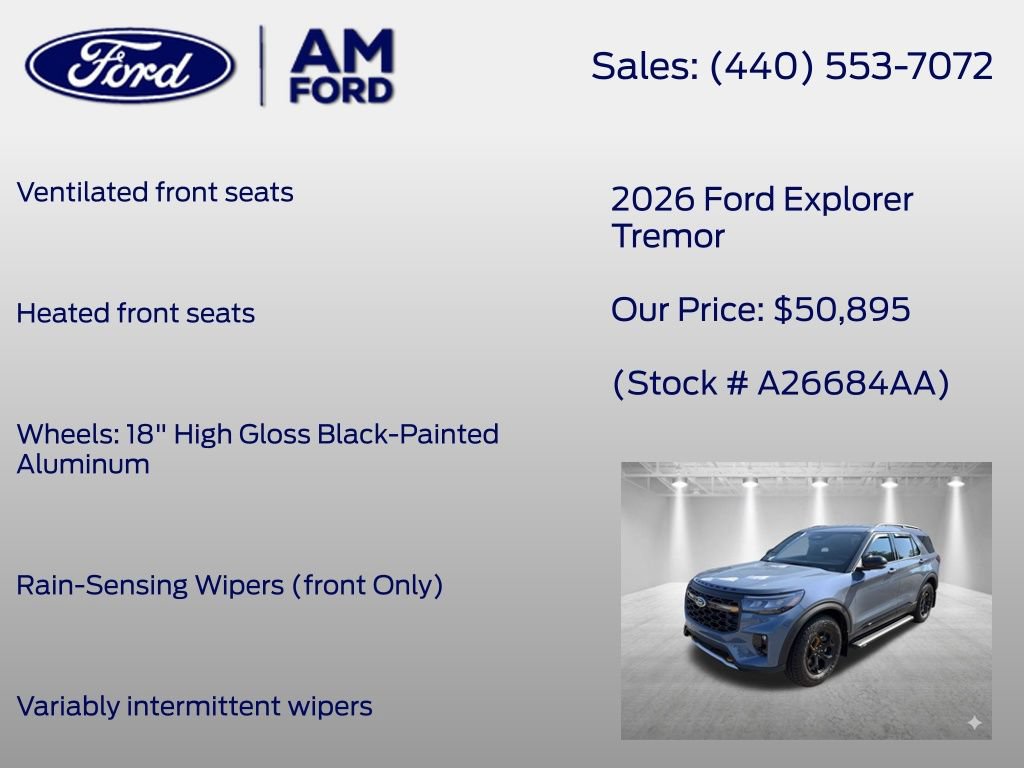 Certified 2026 Ford Explorer Tremor w/ Tremor Convenience Package AWD/4WD image 27