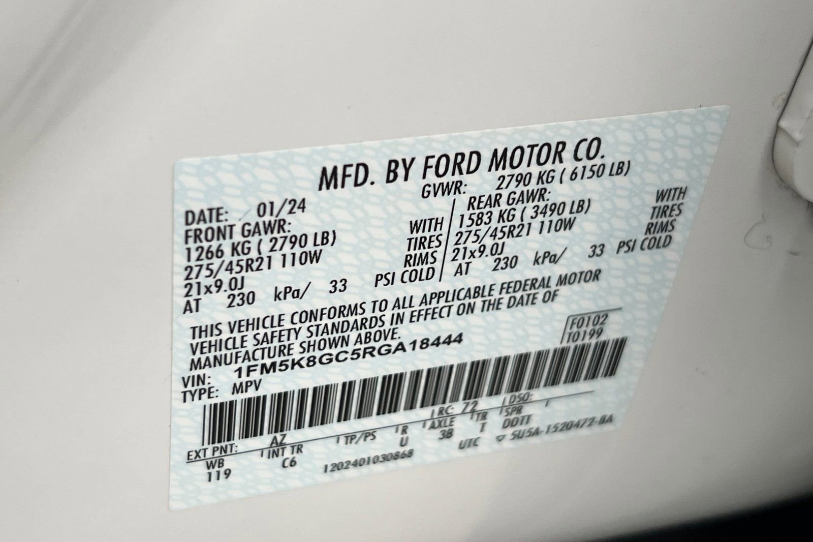 Certified 2024 Ford Explorer ST w/ Equipment Group 401A image 30