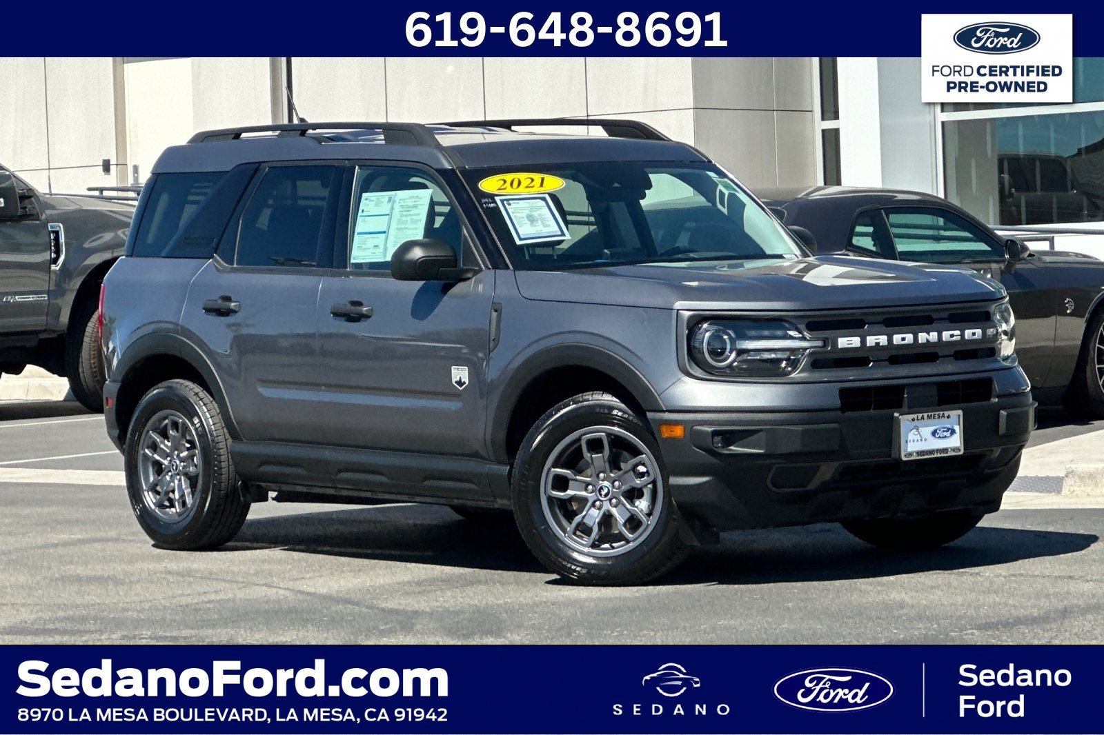 Certified 2021 Ford Bronco Sport Big Bend