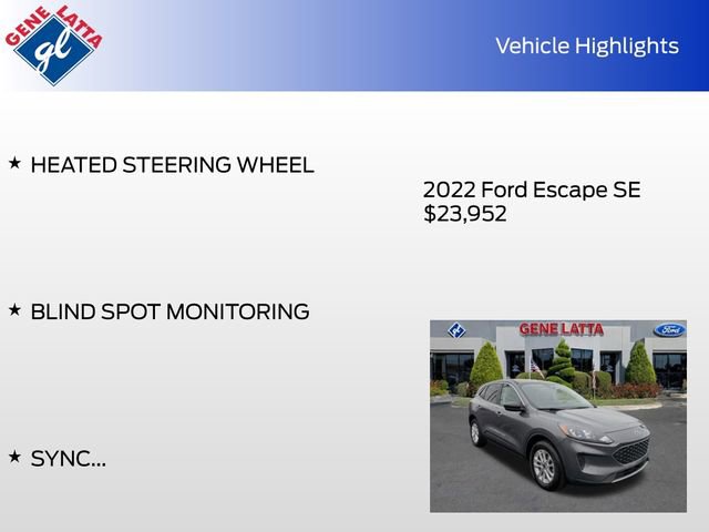 Certified 2022 Ford Escape SE w/ Cold Weather Package AWD/4WD image 32