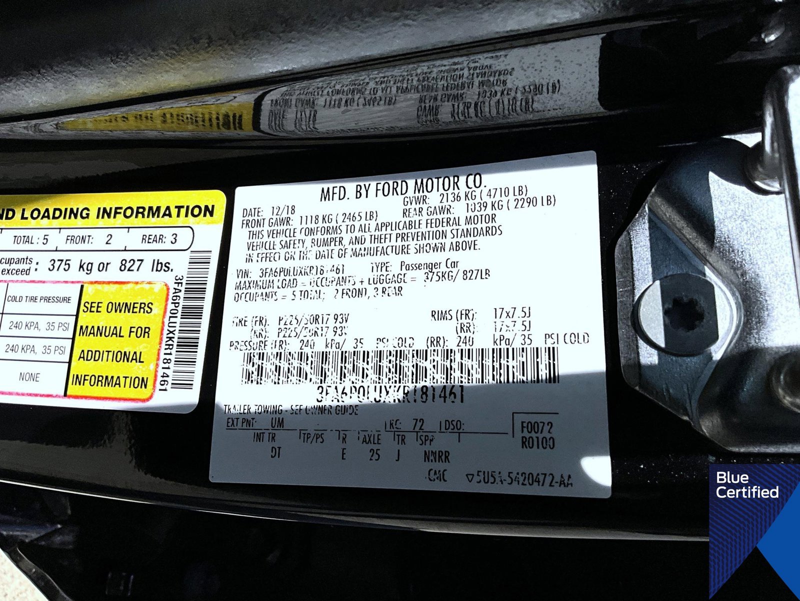 Certified 2019 Ford Fusion SE FWD image 28