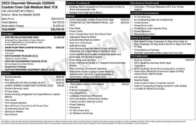 Used 2023 Chevrolet Silverado 2500 Custom w/ Custom Value Package AWD/4WD image 3
