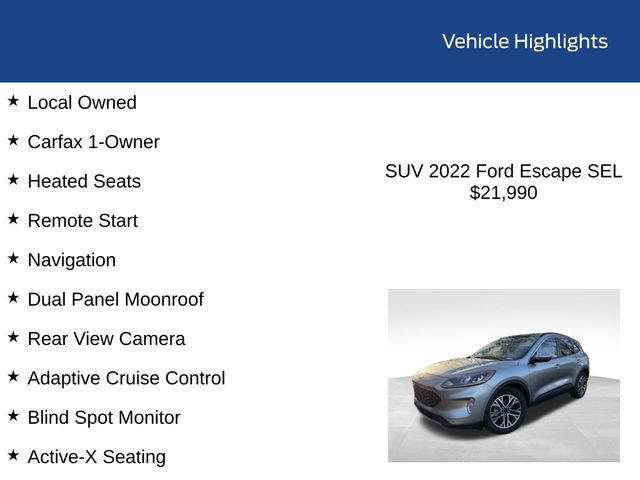 Certified 2022 Ford Escape SEL image 2