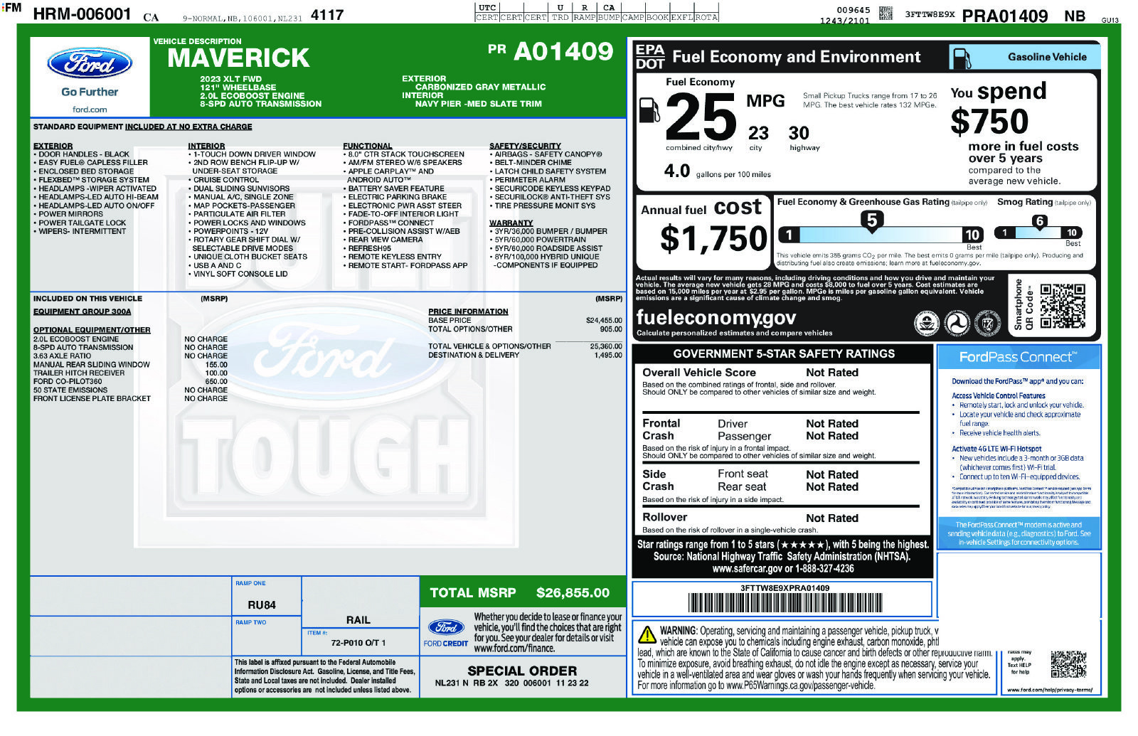 Certified 2023 Ford Maverick XLT FWD image 33