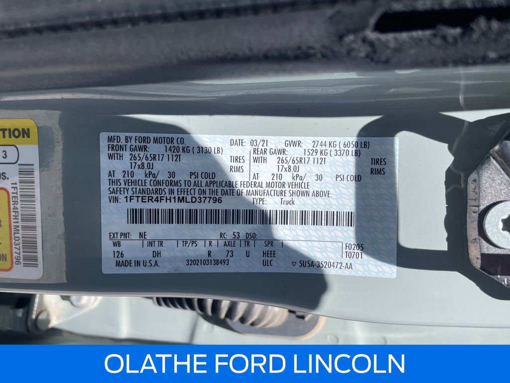 Certified 2021 Ford Ranger Lariat w/ Equipment Group 501A High AWD/4WD image 22