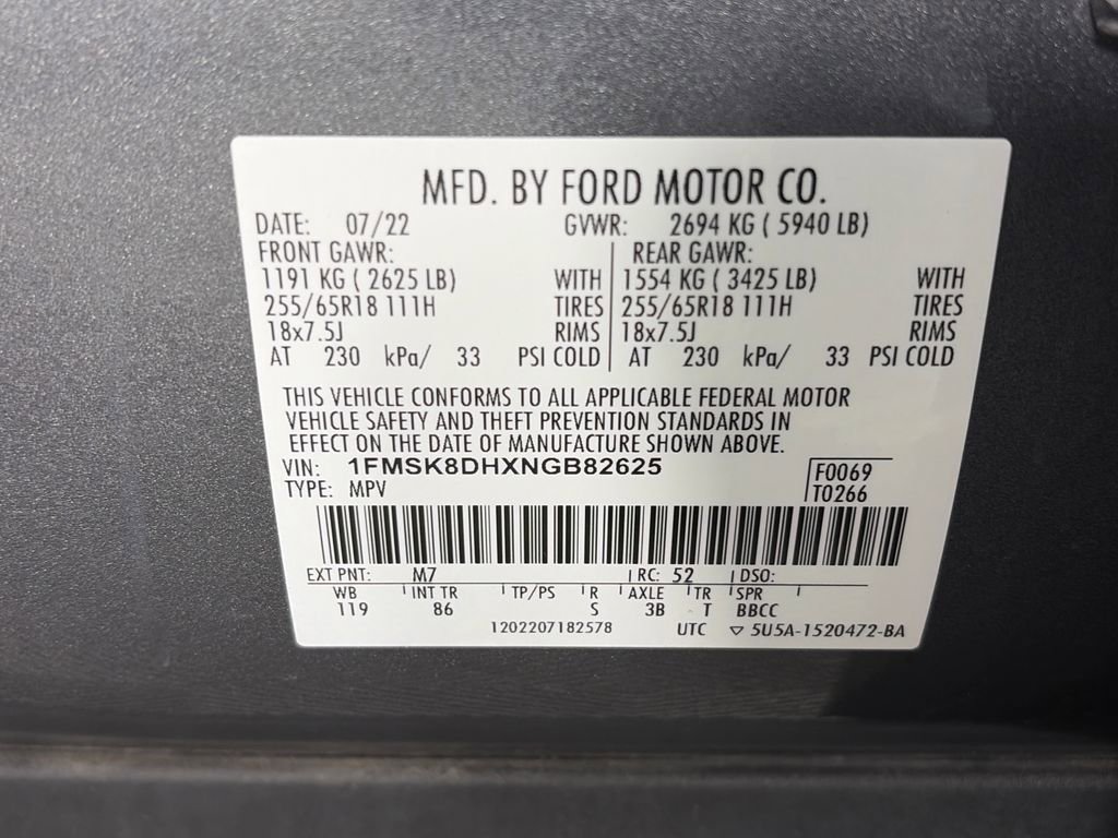 Certified 2022 Ford Explorer XLT AWD/4WD image 9