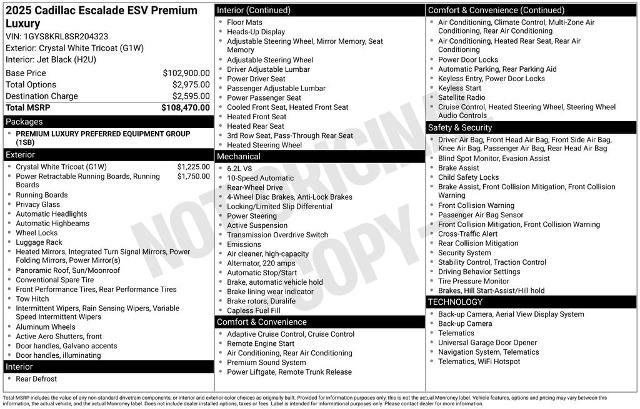 Used 2025 Cadillac Escalade ESV Premium Luxury RWD image 27