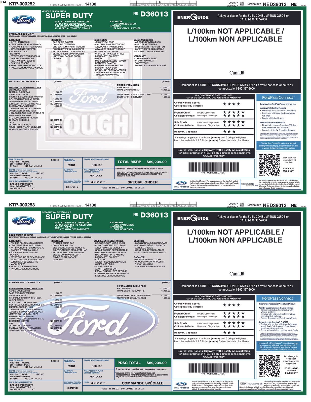 Certified 2022 Ford F250 Lariat w/ Black Appearance Package image 4