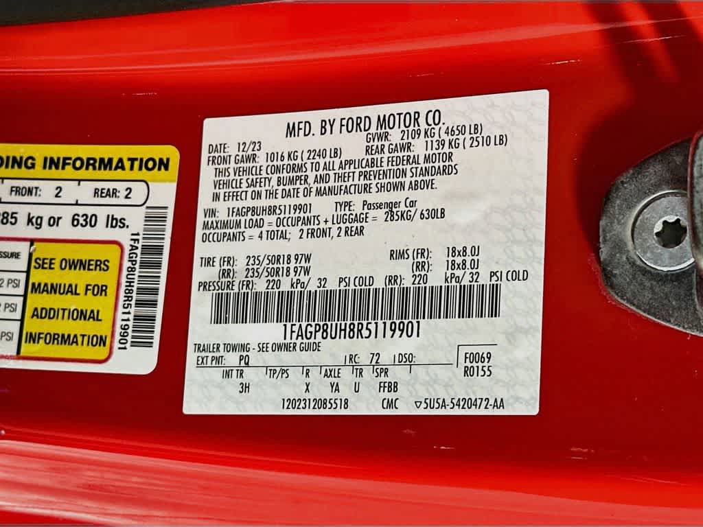 Certified 2024 Ford Mustang Premium RWD image 20
