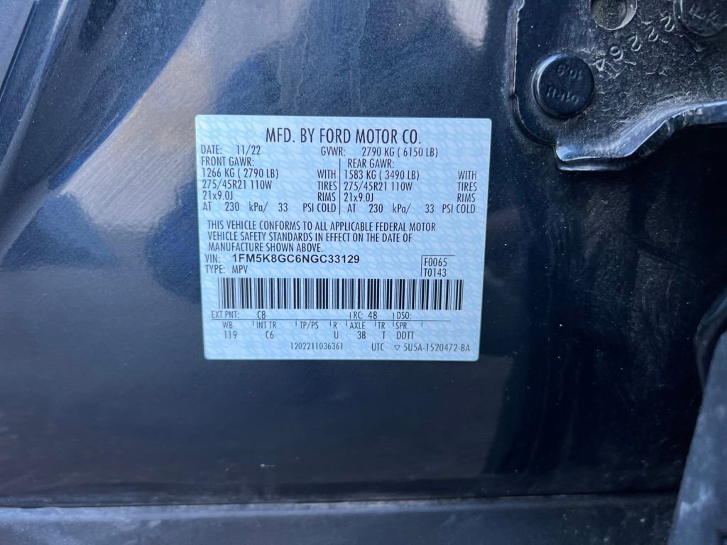 Certified 2022 Ford Explorer ST w/ Equipment Group 401A image 32