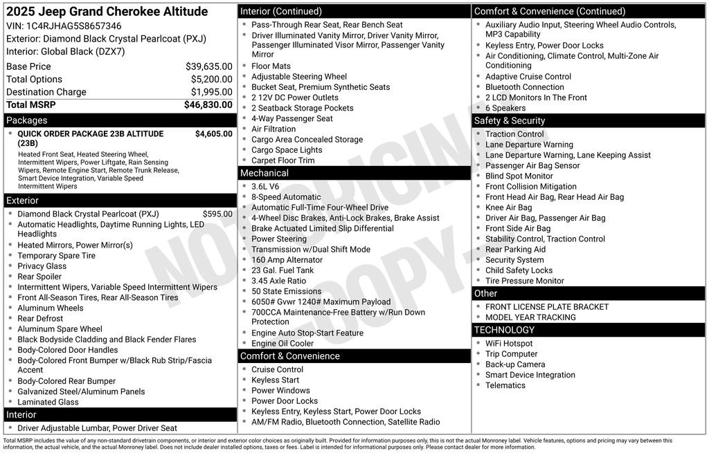 Used 2025 Jeep Grand Cherokee Altitude AWD/4WD image 39