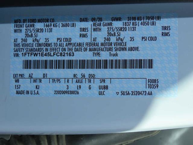 Certified 2020 Ford F150 King Ranch w/ Equipment Group 601A Luxury image 38