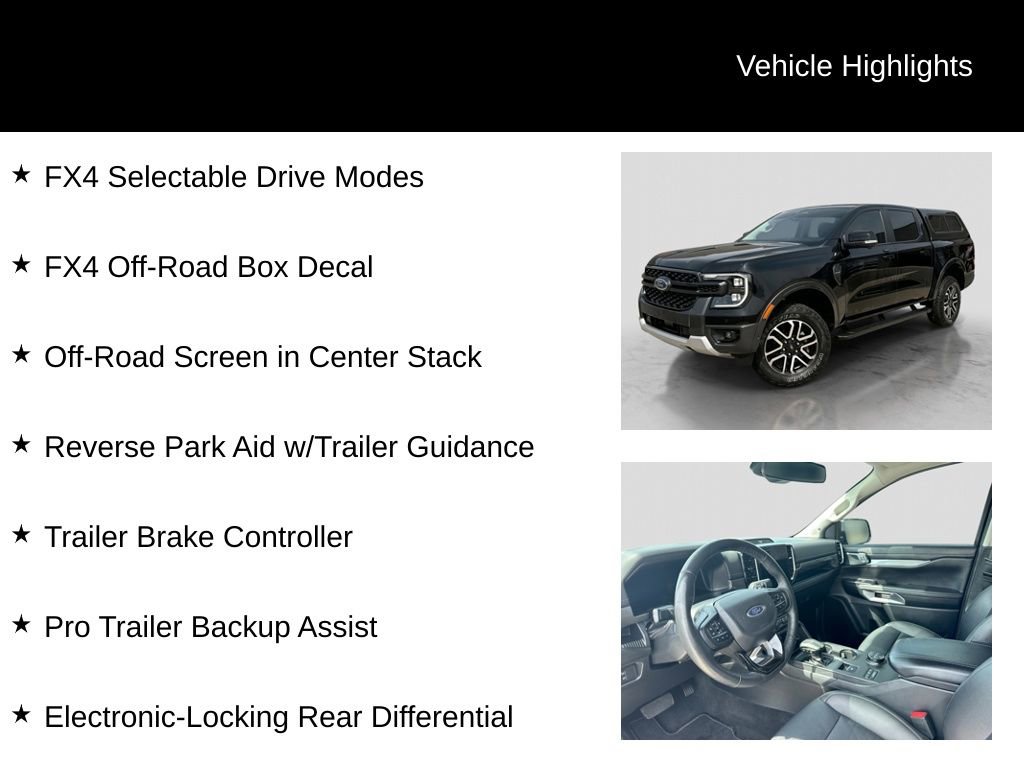 Certified 2024 Ford Ranger Lariat w/ FX4 Off-Road Package AWD/4WD image 31