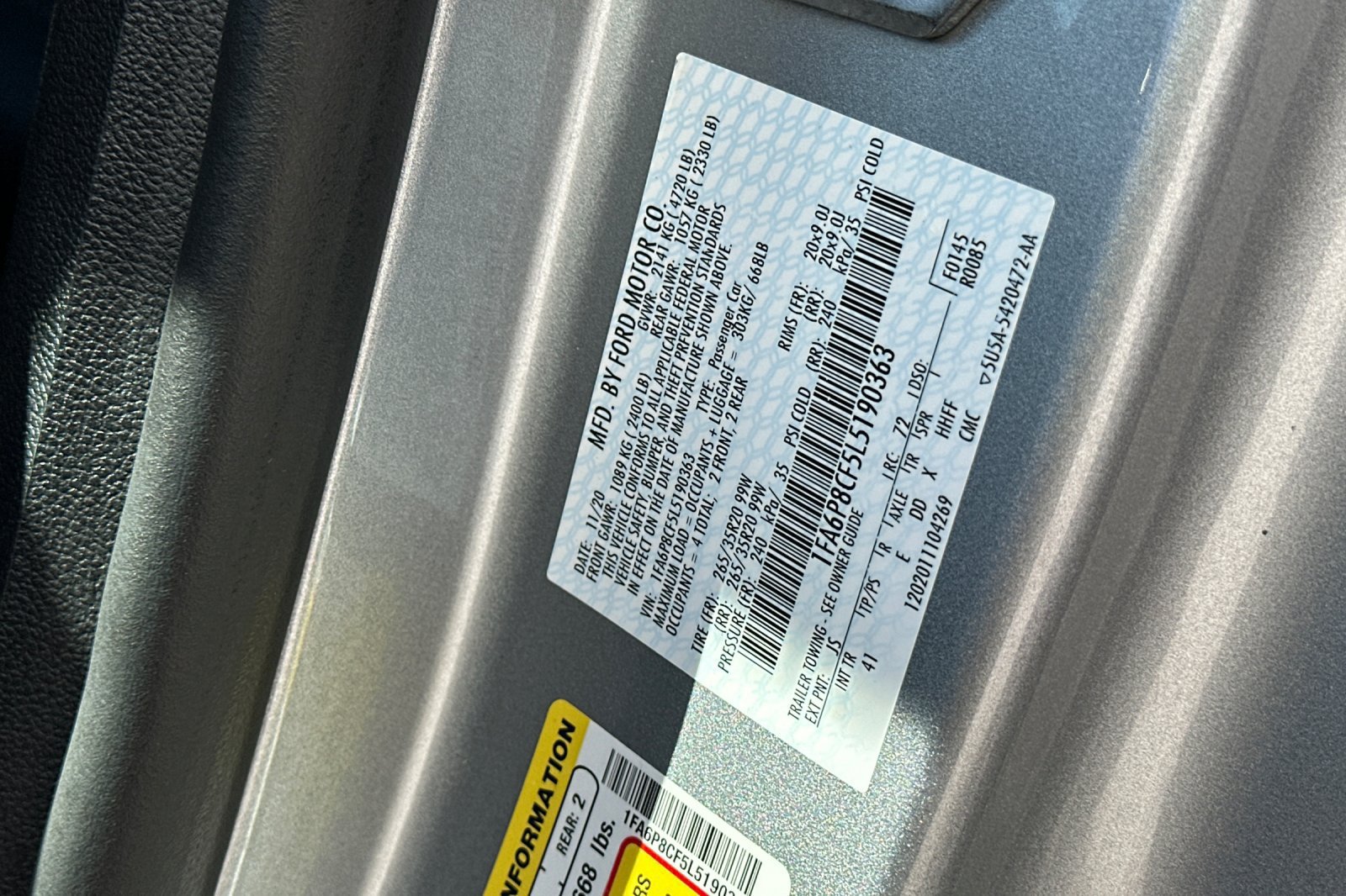 Certified 2020 Ford Mustang GT Premium RWD image 31