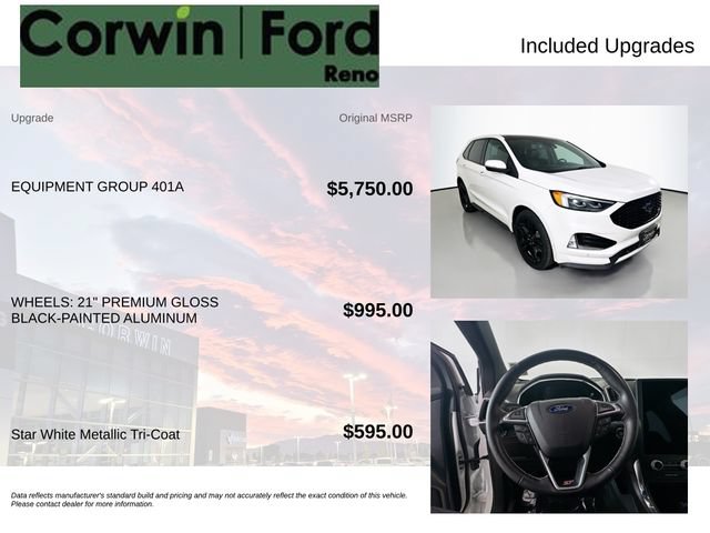 Certified 2021 Ford Edge ST w/ Equipment Group 401A AWD/4WD image 3