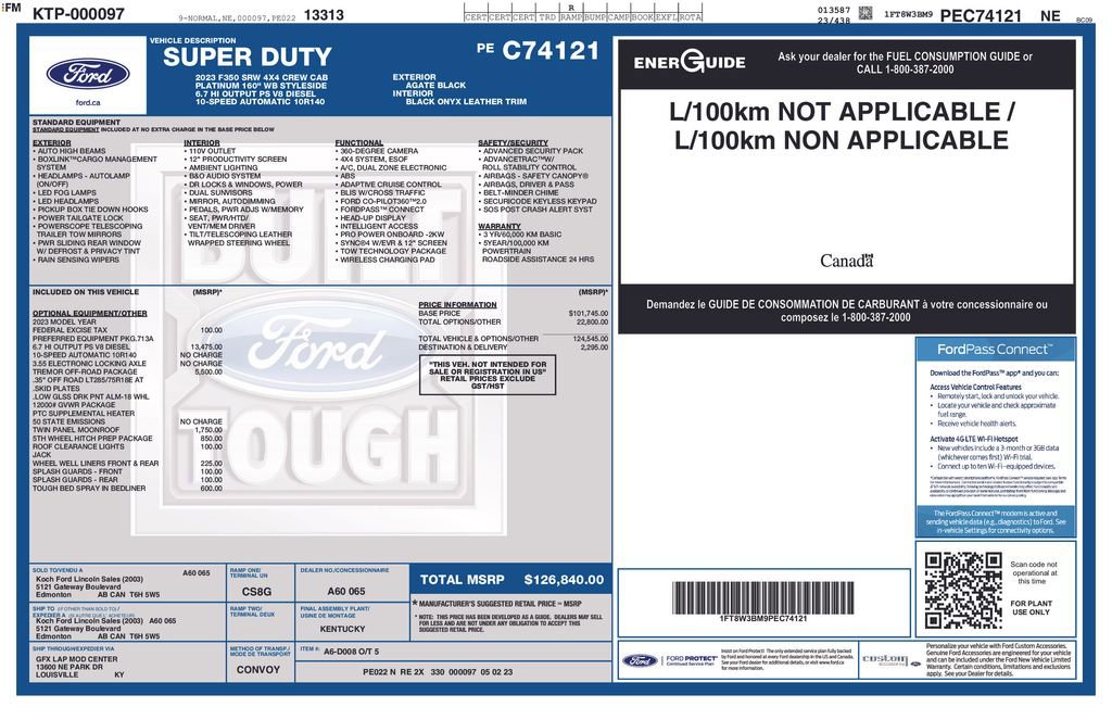 Certified 2023 Ford F350 Platinum w/ Tremor Off-Road Package image 4