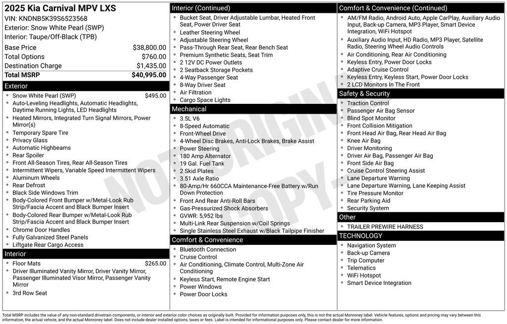 Used 2025 Kia Carnival LXS image 21