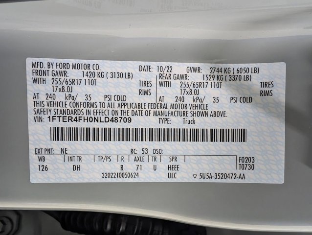 Certified 2022 Ford Ranger Lariat w/ Equipment Group 501A High image 9