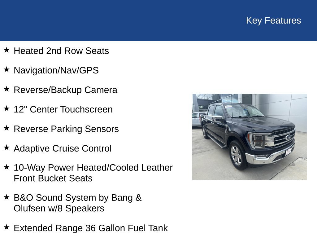 Certified 2023 Ford F150 Lariat w/ Equipment Group 502A High AWD/4WD image 36