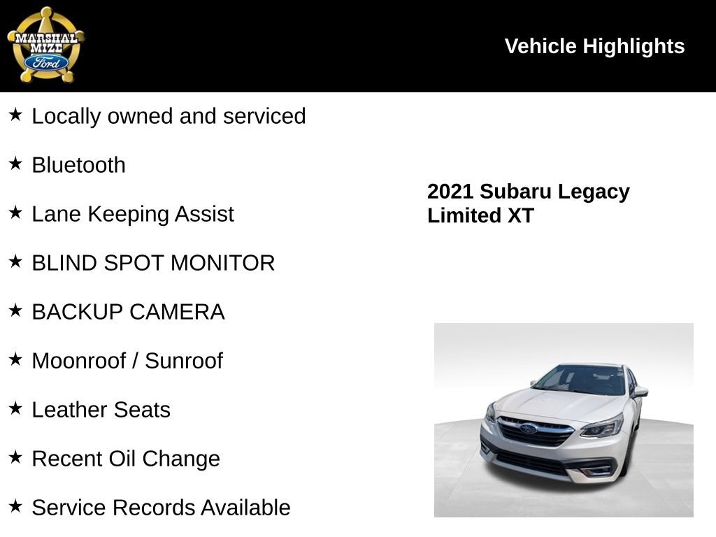 Used 2021 Subaru Legacy Limited XT w/ Popular Package #3 AWD/4WD image 2