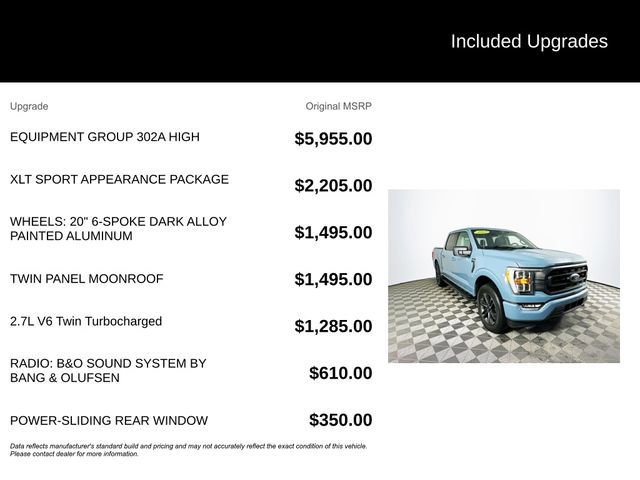 Certified 2023 Ford F150 XLT w/ Equipment Group 302A High image 12