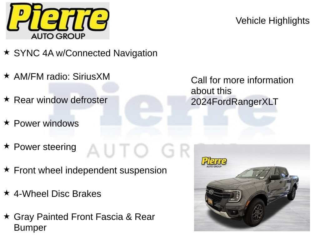 Certified 2024 Ford Ranger XLT w/ Equipment Group 301A High AWD/4WD image 14