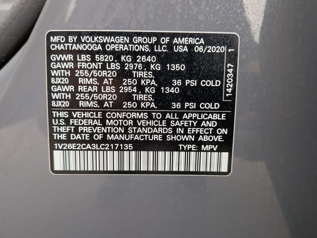 Used 2020 Volkswagen Atlas Cross Sport SE w/ Panoramic Sunroof Package AWD/4WD image 27